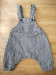 美品☆branshes キルティングオーバーオール グレー 70サイズ