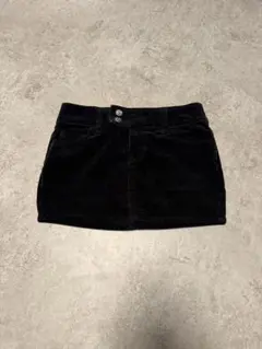 H&M ブラック コーデュロイ タイトスカート US 2