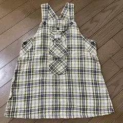PETIT JUNKO ワンピース ジャンパースカート チェック 黄色 120のサムネイル