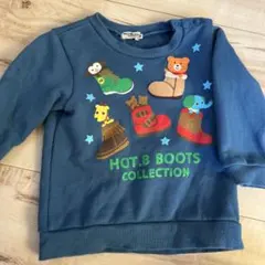 一度着　ミキハウス　ホットビスケッツ　トレーナー　90cm