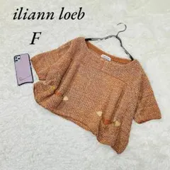 イリアンローブ/クロップド丈/半袖/ニット/セーター/ゆるダボ/絹/ブラウン/F