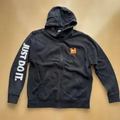 NIKE フロントジッパー パーカー XL ブラック