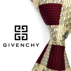 ◆美品◆GIVENCHY ネクタイ 黄色 格子柄 カジュアル