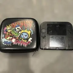 ニンテンドー2DSブラック　妖怪ウォッチデザインケース付き