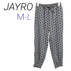 JAYRO【Ｍ-L】ドット柄イージーパンツ