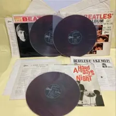 ビートルズ ●初回LONG PLAYING盤 赤盤 白スリーブ 3枚セット
