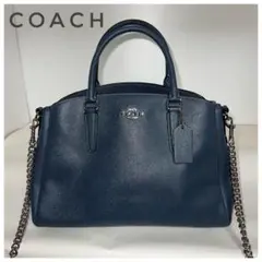 【美品】COAH　コーチ バッグ 2way ターコイズ