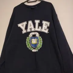 Yale ネイビー ロゴスウェット