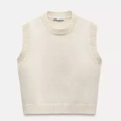ZARA ザラ ニットベスト アイボリー