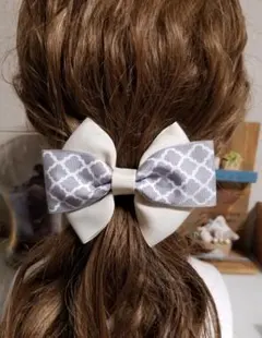 No.3 リボン ヘアアクセサリー ゴム　ハンドメイド