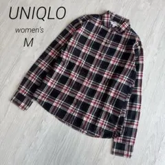 【ユニクロ】コントワーデコトニエ プレミアムリネンチェックシャツ 長袖 M 美品