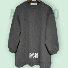 送料込匿名　試着のみ　レディース長袖トレーナー（XL）ゆったり大きめ濃いグレー