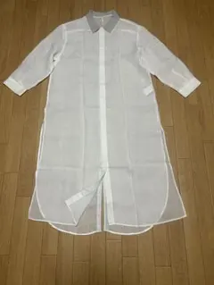 【極美品】K.T KIYOKO TAKASE リネン シャツ ワンピース 麻 白のサムネイル