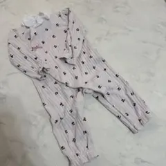 après les cours　チェリー柄　ロンパース　80 カバーオール