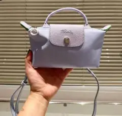 LONGCHAMP スマホショルダーバッグ ライトパープル