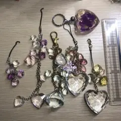 キラキラストラップ6点　プラスチック素材