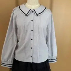 アクシーズファム♥︎axes femme 長袖ブラウス 丸襟 パイピング・姫ロリのサムネイル