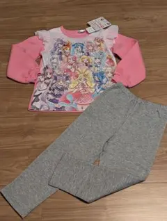 アイドルプリキュア　キッズ　光る　パジャマ　裏起毛　120　女の子　長袖　新品