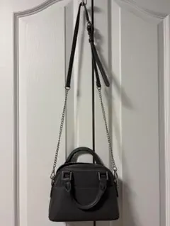 アズールバイマウジー　ダブルジッパーミニバック　グレー