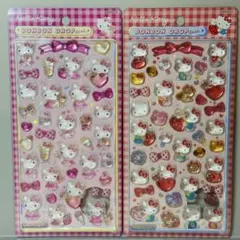 【正規品】 赤キティ ピンクキティ ボンボンドロップシール 2点セット 第二弾