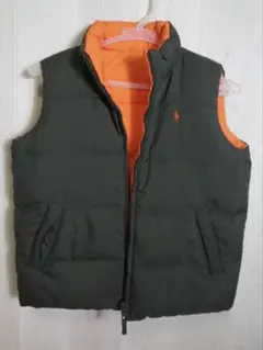 ☆ポロラルフローレン　リバーシブルダウンベスト　130ｃｍ　ＵＳＥＤ☆