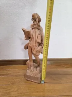 スペイン製 木彫り人形 ドン・キホーテ彫刻 置物 ヴィンテージ - メルカリ