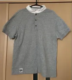 CHUMS ハリケーントップ ヘンリーネック 半袖Tシャツ グレー Sのサムネイル