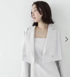 ナチュラルビューティーベーシック ツイードショートジャケット