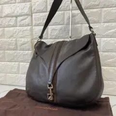 GHERARDINI✨レザー ショルダーバッグ ホーボーワンハンドル フラップ