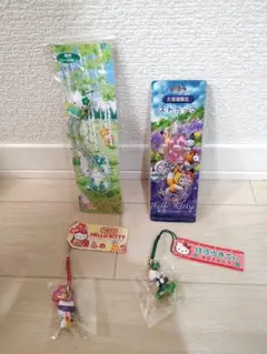 ご当地キティ 根付・ストラップ 4点セット