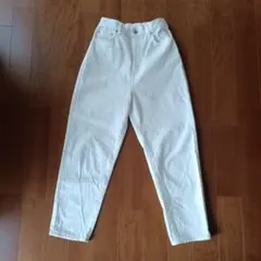 北欧、暮らしの道具店　テーパードデニム ホワイト　Mサイズ