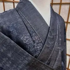 y*プ様 正絹　大島紬　横層《花》