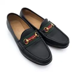 【美品】GUCCI グッチ 34 1/2 シェリーライン ホースビットローファーのサムネイル