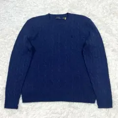 美品✨ラルフローレン 現行QRタグ カシミヤ混ケーブルニットセーター 2023年