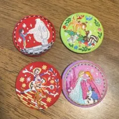 刺繍缶バッジ　4個セット