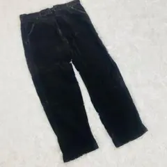 UNIQLO コーデュロイ ワークパンツ 黒 メンズ 太畝のサムネイル
