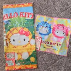 ☆ハローキティ　ハンドタオル & プチタオルSet☆沖縄限定　キティちゃん☆