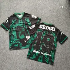 スターウォーズ グローグー 半袖 ジャージ ベースボールシャツ 2XL