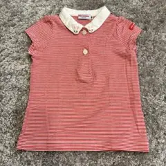 【新品】ミキハウス 80 うさぎ襟 ボーダーT