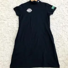 【美品】 PEARLY GATES ワンピース モックネック ネイビー 0