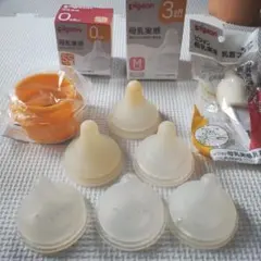 ピジョン　Pigeon　母乳実感　SS、S、М　明治　らくらくミルク　ブラシ