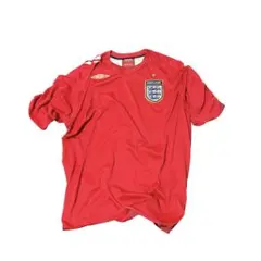 【美品】公式Umbro 00s 04-06イングランド代表 赤 XLアウェイ