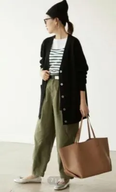 スローブイエナ　ウォッシャブルミラノリブカーディガン