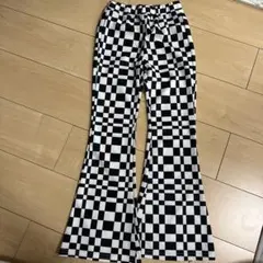 SHEIN チェック柄フレアボトムス 134