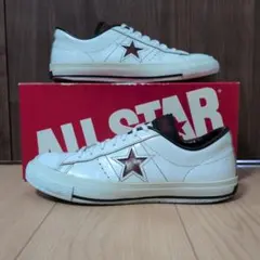 【US8.5】ワンスター　白×マルーン　レザー ALL STAR #PE9Xのサムネイル