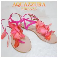 AQUAZZURA Flora Flat フローラ フラット サンダル 立体 花のサムネイル