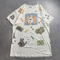 や*た様 90s USA製 rel-e-vant product 犬 art T