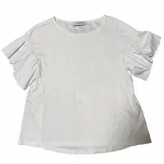 ネミカ　NEMIKA フリル袖　半袖カットソー　tシャツ ホワイトのサムネイル