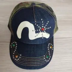 ももゴン様専用商品‼️　エヴィス　デニムロゴキャップ