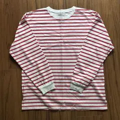 【美品】150センチ b-ROOM ボーダー ロンT 長袖 カットソー 赤白